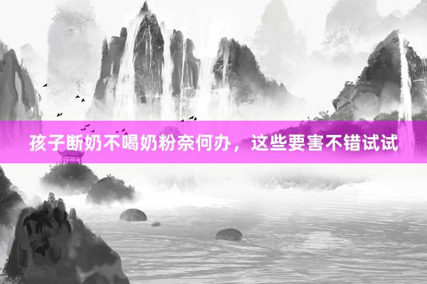 孩子断奶不喝奶粉奈何办，这些要害不错试试